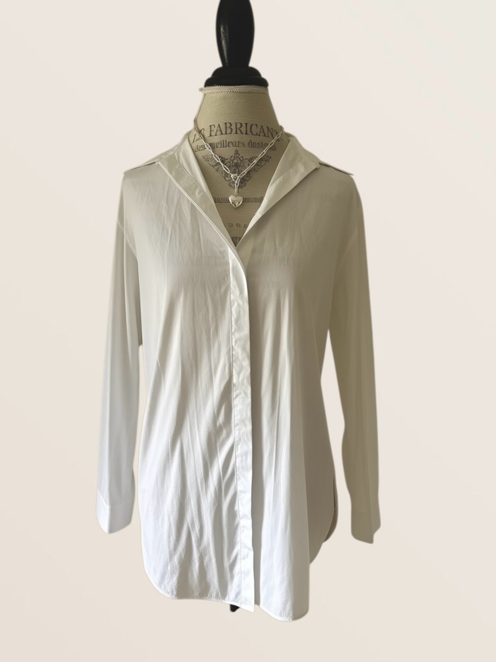 Massimo Dutti White Button-Front Women's Shirt